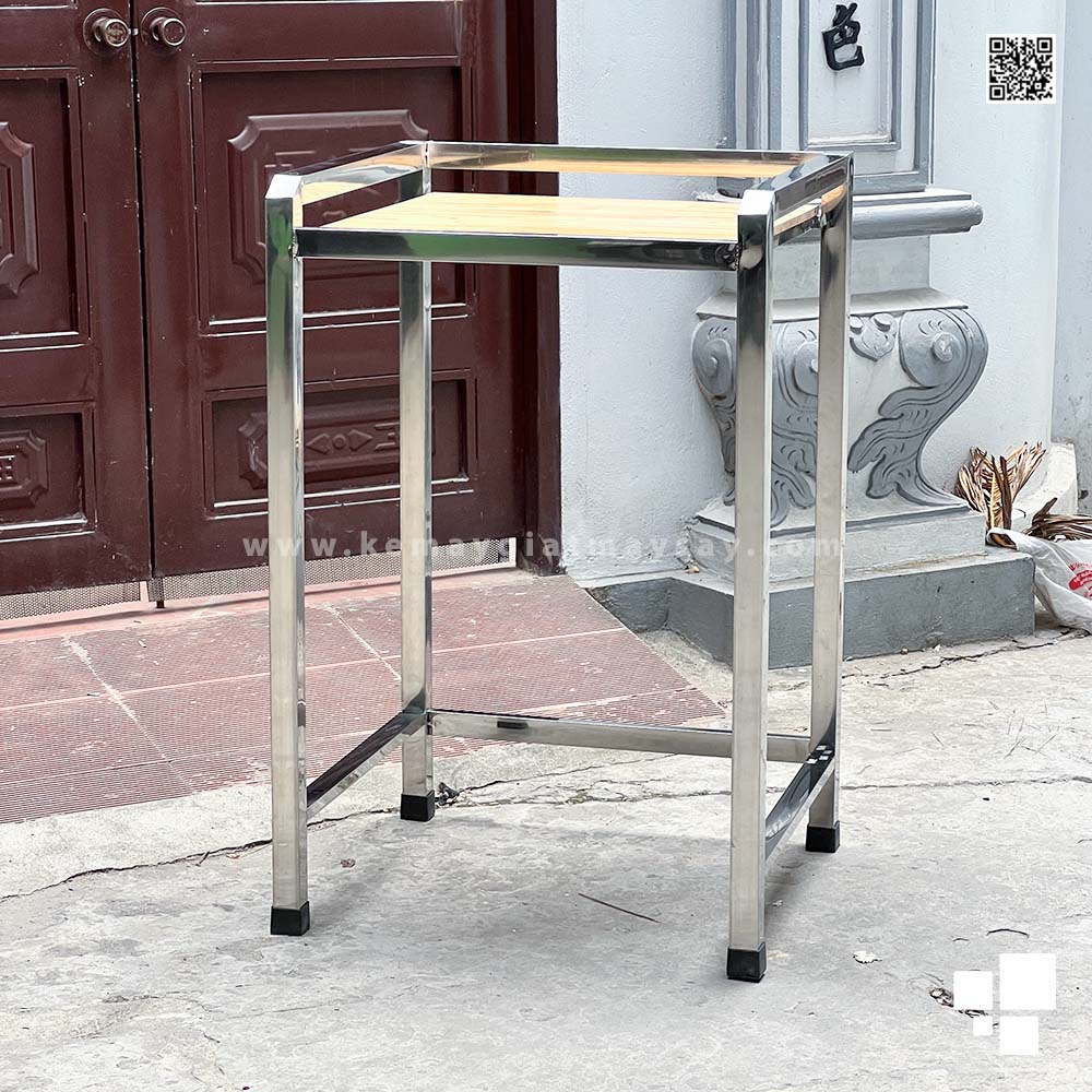 Hình ảnh thực tế kệ máy giặt máy sấy 2 tầng KMGI-01 Inox 304 chắc chắn, bền bỉ