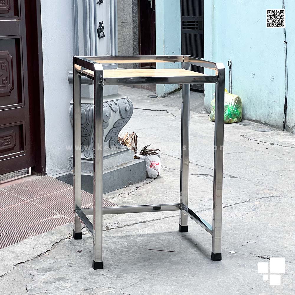 Kệ máy giặt 2 tầng KMGI-01 Inox sử dụng cho máy giặt và máy sấy cửa ngang