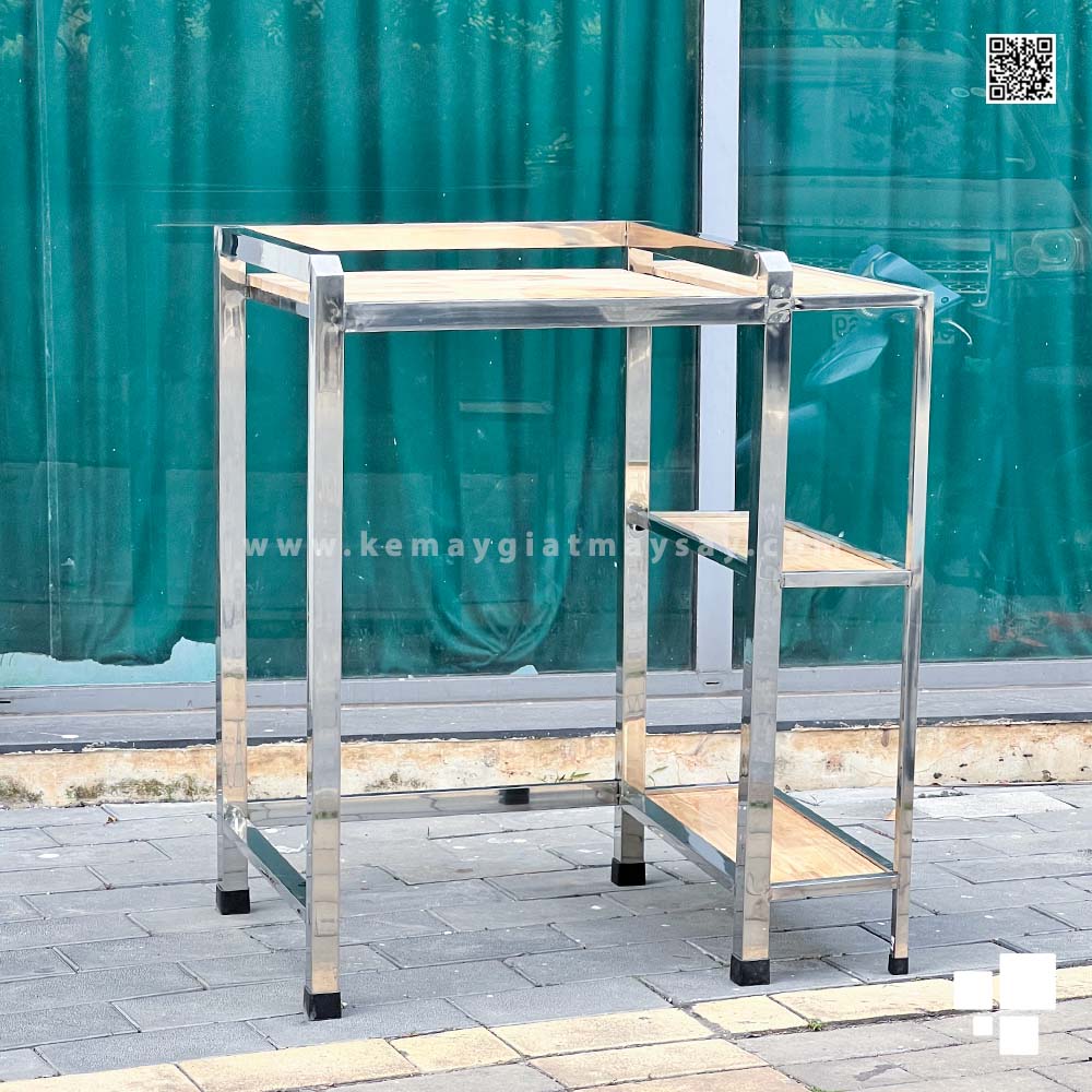 Hình ảnh kệ máy giặt máy sấy 2 tầng Inox 304 mở rộng KMGI-02 cao cấp giao cho khách hàng tại Ecopark