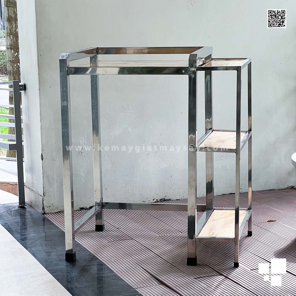Kệ máy giặt 2 tầng mở rộng giúp chồng máy sấy lên cao