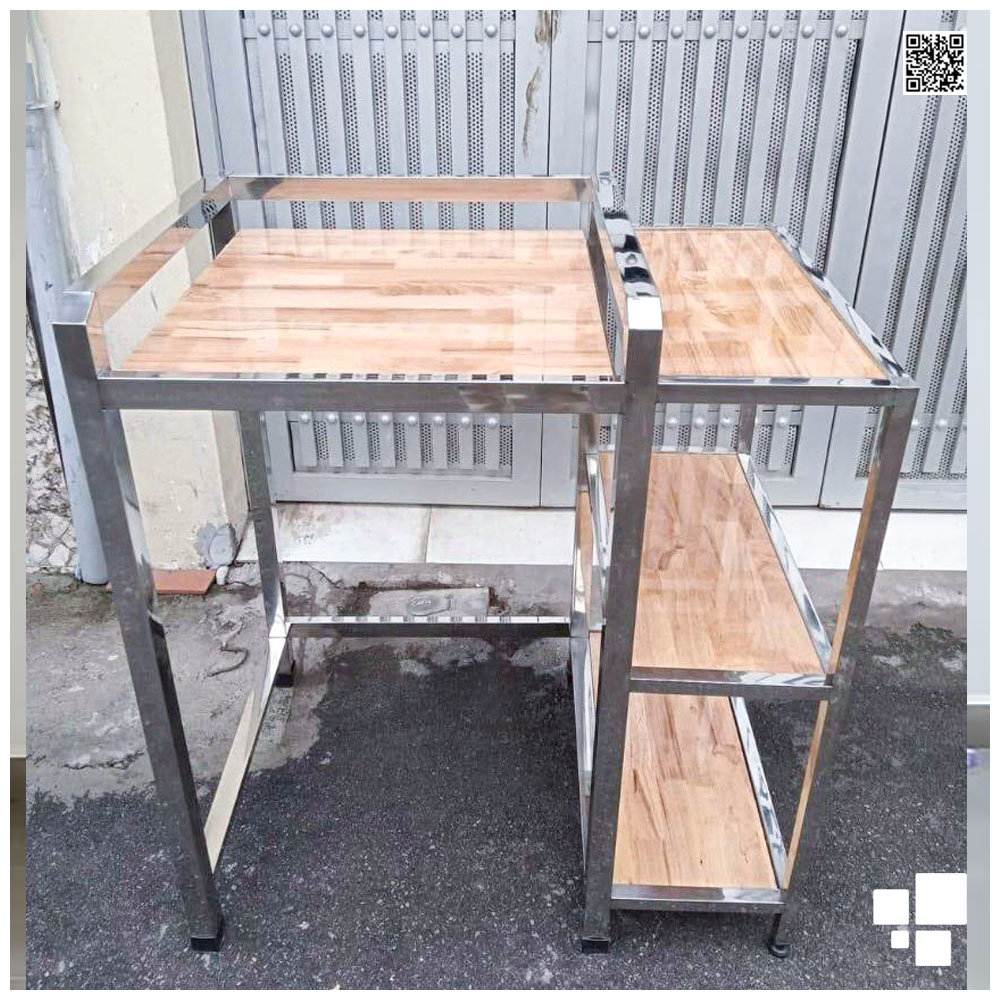 Kệ máy giặt máy sấy 2 tầng Inox mở rộng KMGI-02 cao cấp tại Tổng kho kệ máy giặt máy sấy