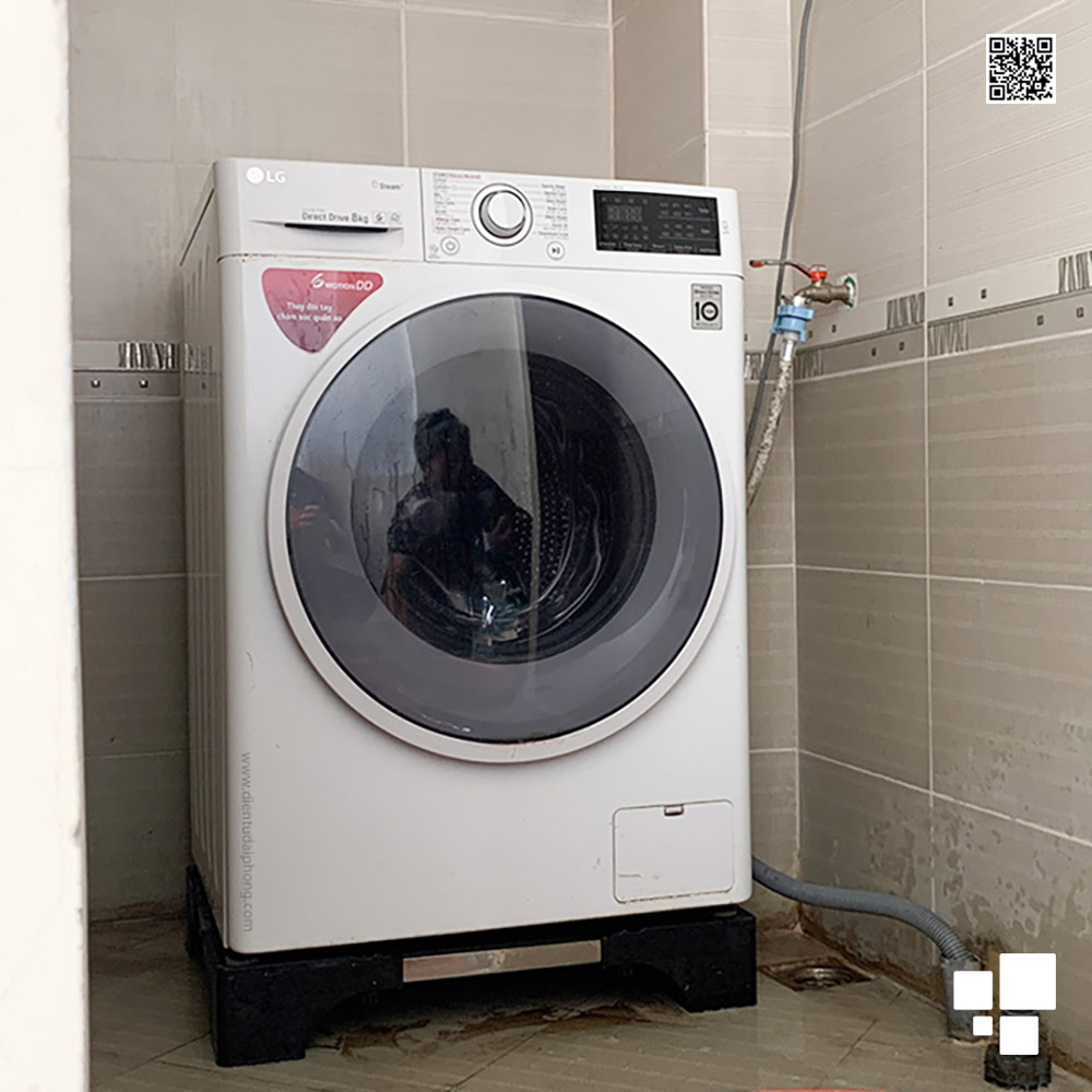 Chân kệ máy giặt đa năng CK-01 - Lõi bê tông, Thanh Inox
