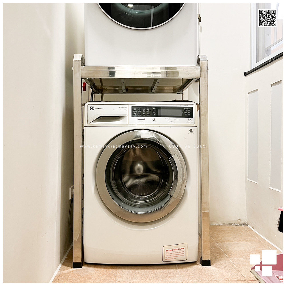 Kệ máy giặt máy sấy 2 tầng Inox KMGI-01L | Kệ lắp ghép