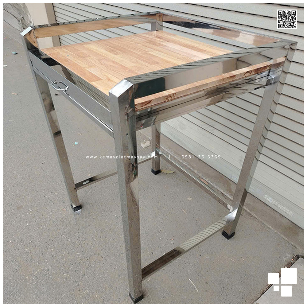 Kệ máy giặt 2 tầng Inox có ngăn kéo KMGI-02 | Giá xưởng
